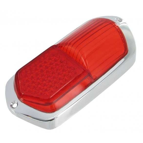 Achterlichtlens USA rood/rood (per stuk). Karmann Ghia 1957 (ch 1 708 049) T/M 7/1959 141945227B